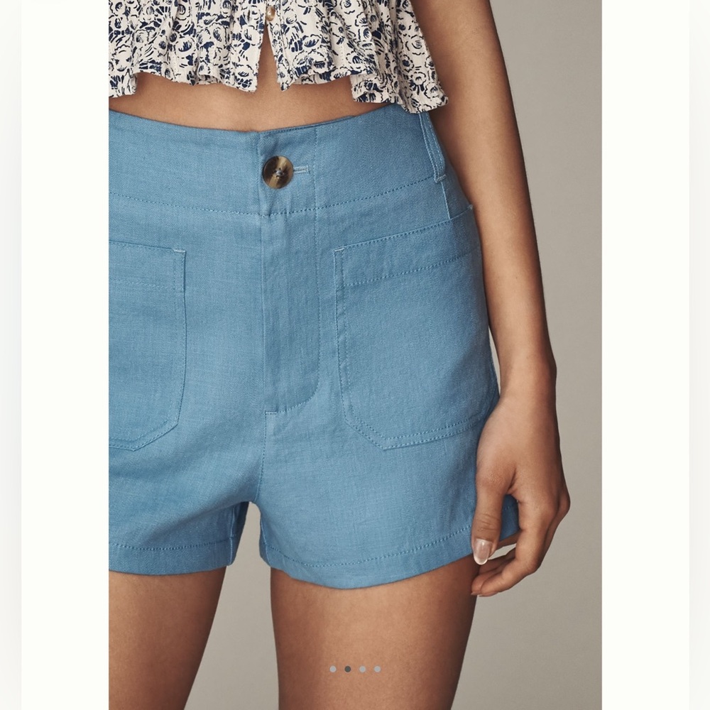 Anthropologie Colette Shorts Maeve Soft Lightweight Linen Blend Shorts New 32